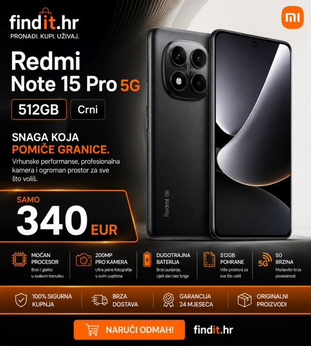 Animacija Redmi Note 15 Pro 5G 512GB snaga koja pomiče granice!