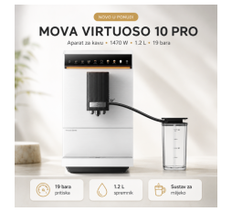 Slika proizvoda: MOVA Virtuoso 10 Pro – Potpuno automatski aparat za espresso, bijeli