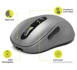Slika proizvoda: Port miš EXPERT Bluetooth & MAC, punjivi, sivi