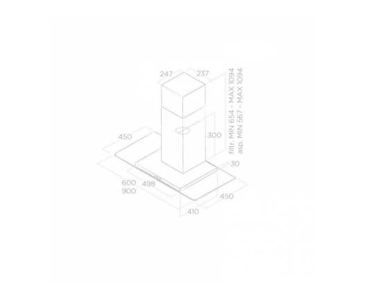 Elica napa Flat Glass IX/A/60